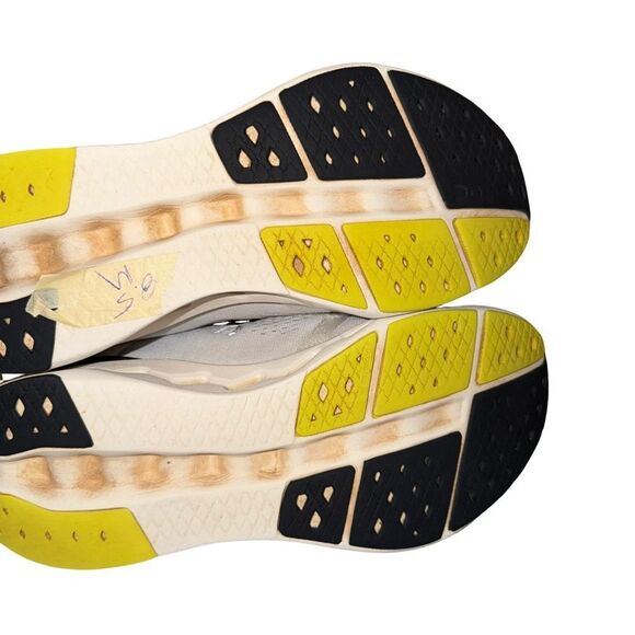 On Running Light Gray and Yellow Athletic Shoes size 8.5
